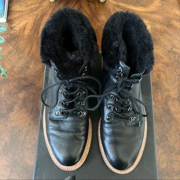 Botkier Women's Winter Leather Lace up Boots - Picture 8 of 11